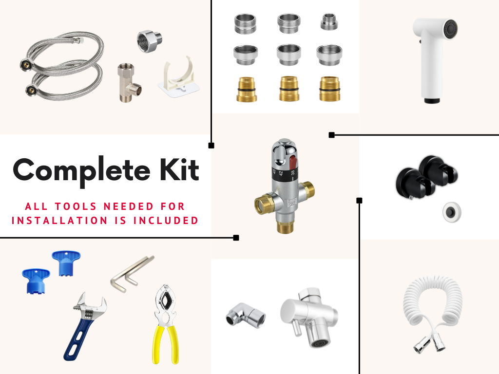 Complete Kit: Bidet system with SafeTemp™ - BS